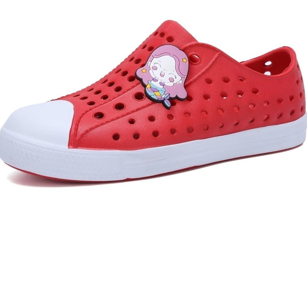 Seannel Kids Water Shoes Slip On Sneaker Lightweight Breatable Red Size 9 NWT